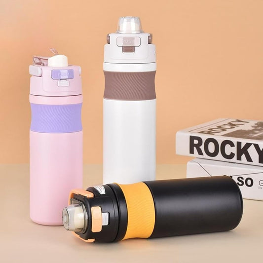 600ml Vacuum Insulated Stainless Steel  Leakproof, BPA Free, Hot/Cold Sports Water Bottle