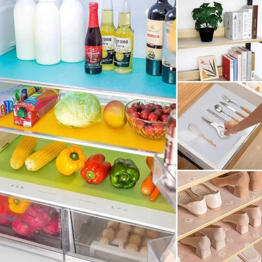 Fridge 1 Roll ( 45 x 125 cm ) Printed Shelf Drawer Liner – Cuttable EVA Cabinet Mat, Moisture-Proof & Oil-Proof Fridge, Cupboard, and Kitchen Placemat