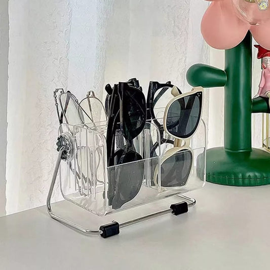 6 Grids Remote Control Holder Storage Box Acrylic Office Organizer Air Conditioner TV Remote Phone Makeup Brush Home Organizer