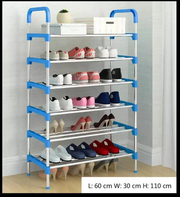 6 Layer Stainless Steel Layer Shoe Rack