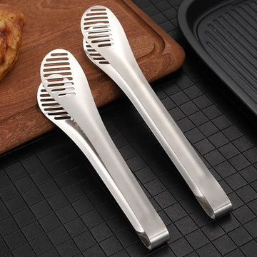 Kitchen Tool Set Heat Bread Tong Stainless Steel Salad BBQ Cooking Food Serving Utensil Tongs
