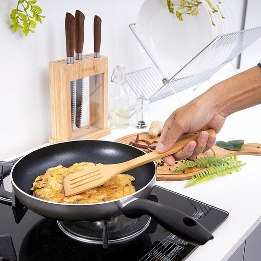Spoon Bamboo Wooden Turner Spatula Kitchenware - D4