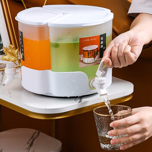 Rotating Large Capacityre Frigerator Dispencer Pot for Ice Tea Wine Coffee