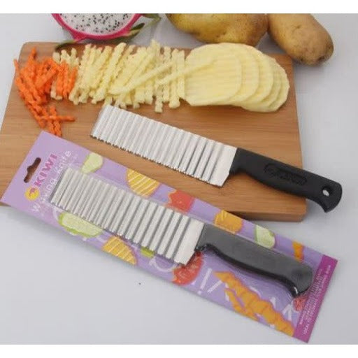 Multifunctional Stainless Steel Wavy Knife Cutter - Effortlessly Cut Perfectly Crinkled Fries and Veggies