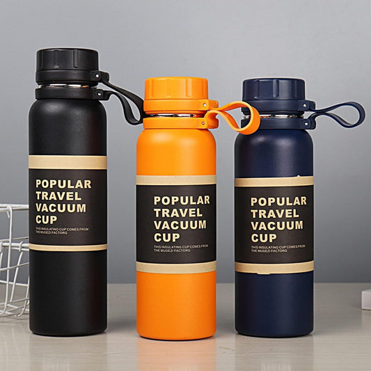 Glasses Water Bottle Large Capacity Leak-Proof Stainless Steel Thermal