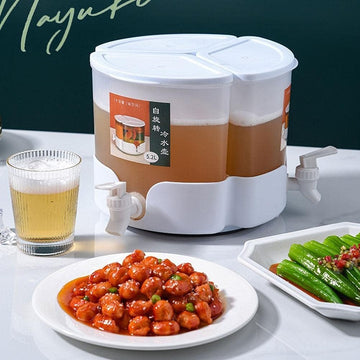 Rotating Large Capacityre Frigerator Dispencer Pot for Ice Tea Wine Coffee