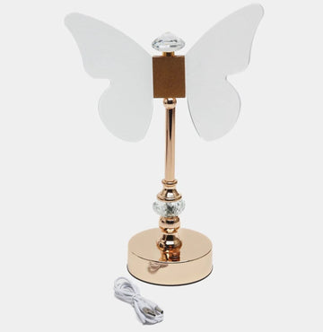 Butterfly Table Lamp, Retro Gold Acrylic Butterfly