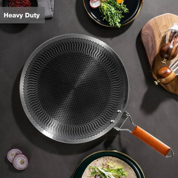 Stainless Steel Tawa Nonstick Crepe Pan,Round Griddle Pan