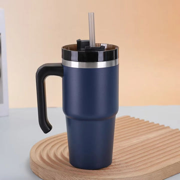 Double Wall Stainless Steel Cup Kids Thermos 3 Ways Mug with PP Handle