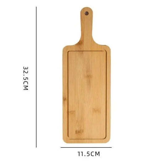 Wooden Bamboo Cutting Board for Laser Engraving Chopping Board with Handle for Bread Meat Fruit